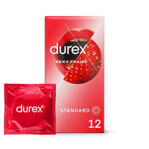 Durex FR Condoms Durex Sexy Fraise - 12 Préservatifs