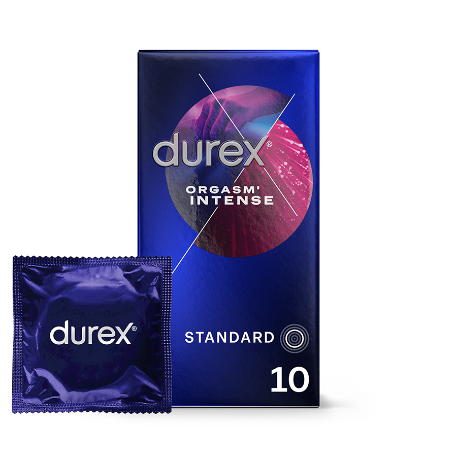 Durex FR Condoms Orgasm'Intense x10 - Préservatifs perlés et nervurés