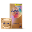 Durex FR Condoms Durex Nude Extra Lubrification - Sensation Peau contre Peau - 24 préservatifs