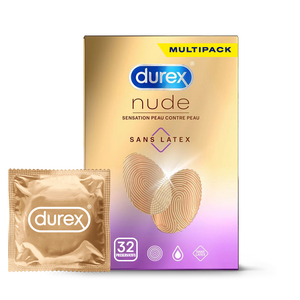 Durex FR condoms Durex Nude Sans Latex Sensation Peau contre Peau - 32 préservatifs