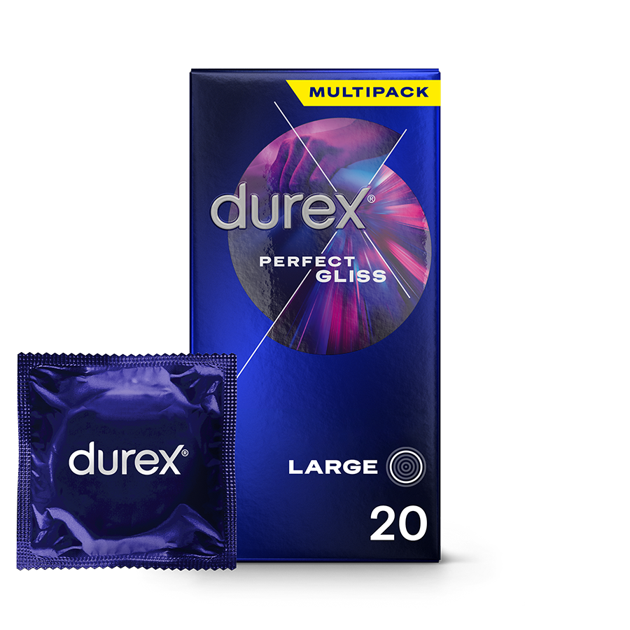 Durex FR Bundles Durex Perfect Gliss Extra Lubrification - 20 préservatifs