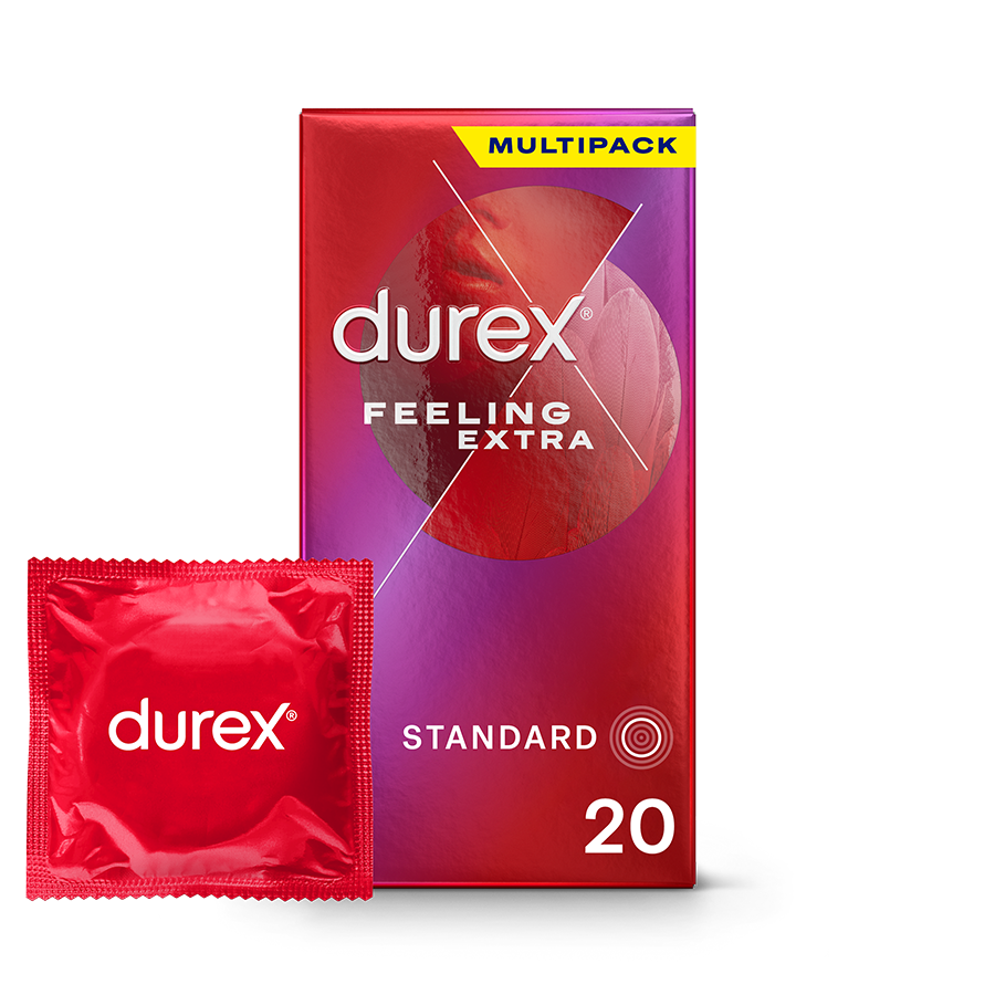 Durex FR Bundles Feeling Extra - 20 Préservatifs fins et lubrifiés