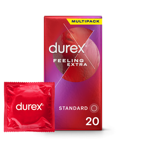 Durex FR Bundles Feeling Extra - 20 Préservatifs fins et lubrifiés