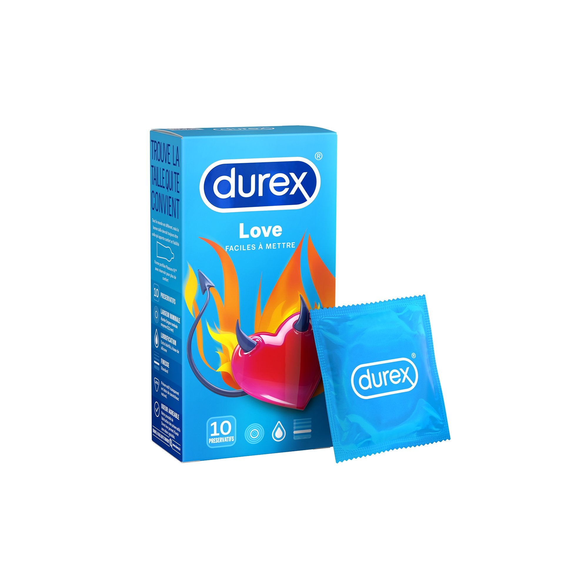 Durex FR Condoms Préservatifs faciles à mettre Love Durex x10